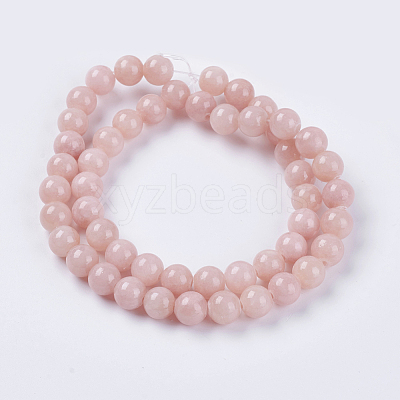 Natural Yellow Jade Beads Strands G-G598-8mm-YXS-02-1