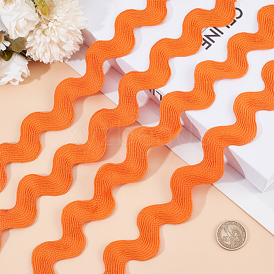 9 Yards Polyester Wavy Fringe Trim Ribbon OCOR-XCP0002-93A-1