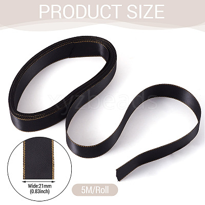 5M Polyester Gold Edged Satin Ribbon OCOR-TADJ0001-05F-1