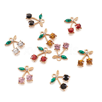 Alloy Rhinestone Pendants ALRI-TA0001-03G-1