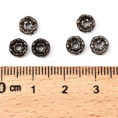 Brass Rhinestone Spacer Beads RB-A014-L6mm-01B-1