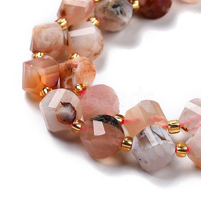 Natural Cherry Blossom Agate Beads Strands G-L579-03-1