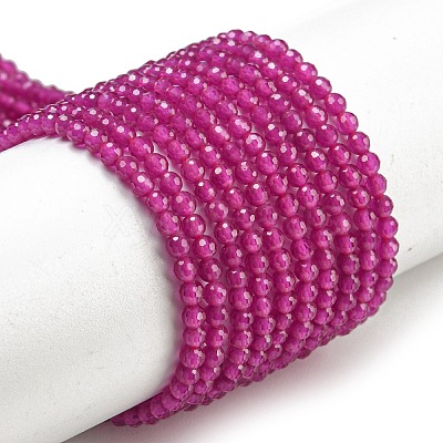 Lab Grown Red Corundum Beads Strands G-L591-A01-01-1-1