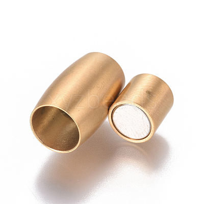 304 Stainless Steel Magnetic Clasps with Glue-in Ends STAS-F227-51B-G-1