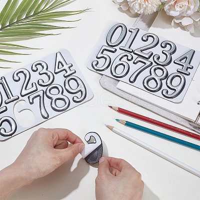 10Pcs ABS Plastic Stickers DIY-SP0007-95A-1
