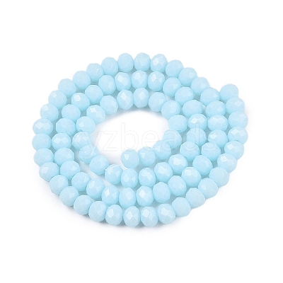 Opaque Solid Color Imitation Jade Glass Beads Strands LS-EGLA-A044-P6mm-D06-1