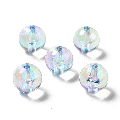 UV Plating Rainbow Iridescent Acrylic Beads TACR-D010-01A-1