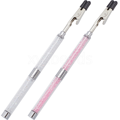 2Pcs Iron and PVC and Acrylic Alligator Memo Clips FIND-SC0011-25C-1