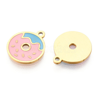 304 Stainless Steel Enamel Charms STAS-T065-61G-01-1