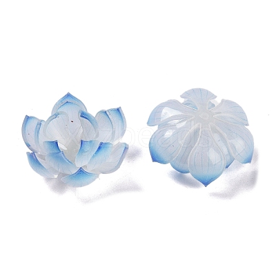 Simulation Lotus Shape Acrylic Bead Caps SACR-A008-06A-1