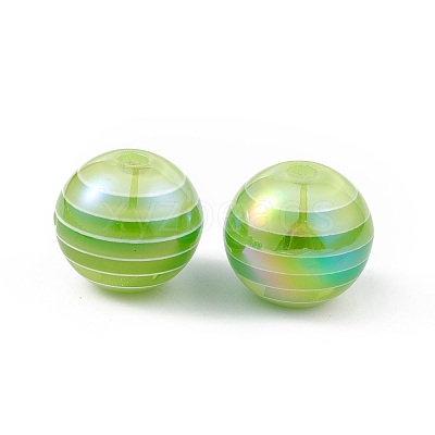 UV Plating Rainbow Iridescent Resin Beads RESI-I048-01D-1