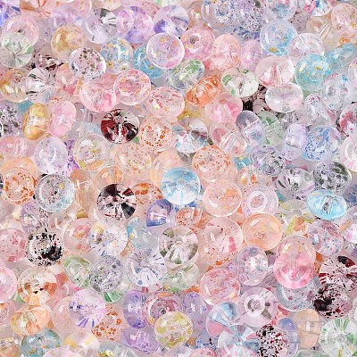 Baking Paint Transparent Glass Beads DGLA-T004-07L-1