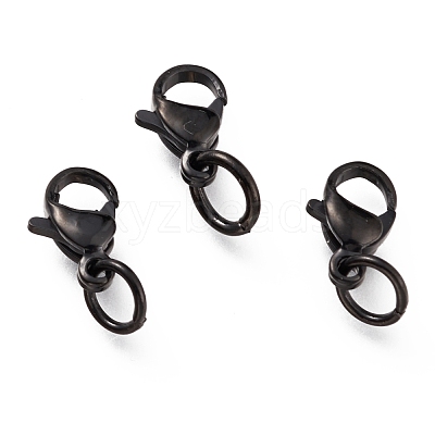 304 Stainless Steel Lobster Claw Clasps Ion Plating(IP) STAS-G240-01A-EB-1