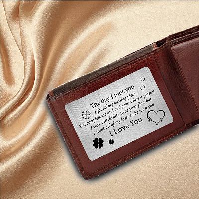 Rectangle 201 Stainless Steel Blank Thermal Transfer Wallet Card DIY-WH0252-011-1