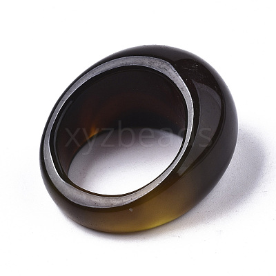 Natural Agate Rings G-N0326-033-1