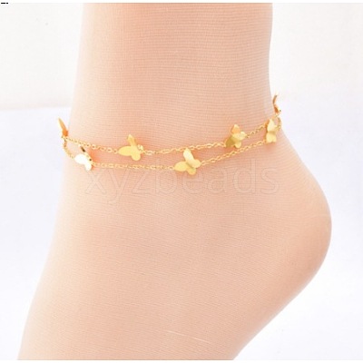 Stainless Steel Charm Anklets for Women WG18C2B-09-1