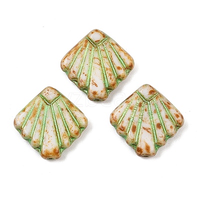 Czech Pressed Glass Beads GLAA-I061-09-1