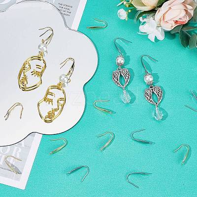 80Pcs 2 Colors 316 Surgical Stainless Steel Earring Hooks STAS-SC0005-66-1