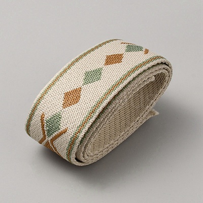 Polyester Jacquard Rhombus Ribbon DIY-WH0362-23C-1