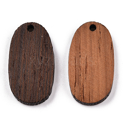 Natural Wenge Wood Pendants WOOD-T023-84-1
