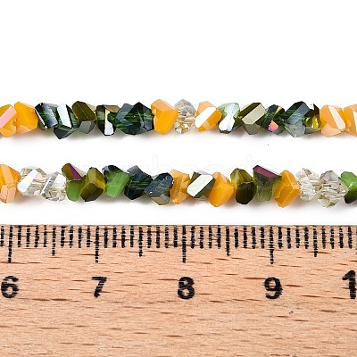 Electroplate Glass Beads Strands GLAA-T023-A17-04-1