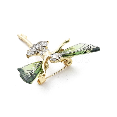 Angel Alloy Crystal Rhinestone Brooch JEWB-C037-08G-1