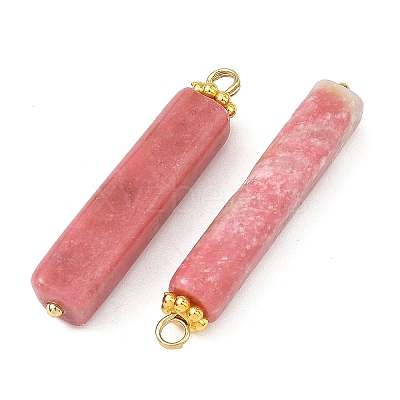 Natural Thulite Pendants PALLOY-JF06045-1
