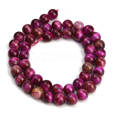 Grade AB Natural Tiger Eye Beads Strands G-F591-18-8mm-05-1