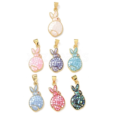 Brass Enamel Pendants KK-H534-06G-1