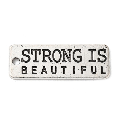 Rectangle Tibetan Style Alloy Pendants TIBEP-S295-50AS-RS-1