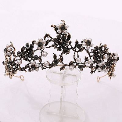 Baroque Rhinestone Pearl Wedding Crown PW-WG88593-02-1