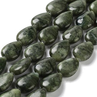 Natural Teardrop Chinese Southern Jade Beads Strands G-L242-16-1