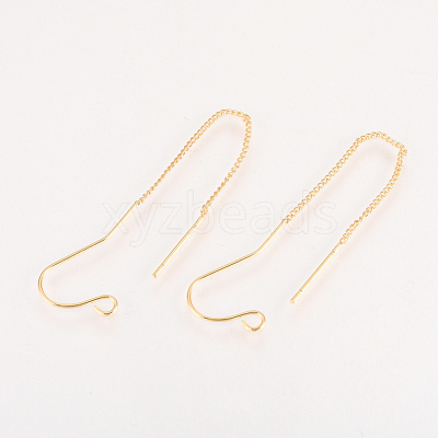 Brass Stud Earring Findings KK-Q735-363G-1
