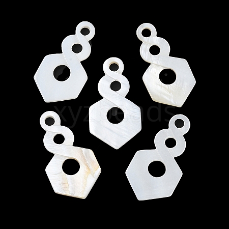 Natural Freshwater Shell Pendants BSHE-Z003-20-1