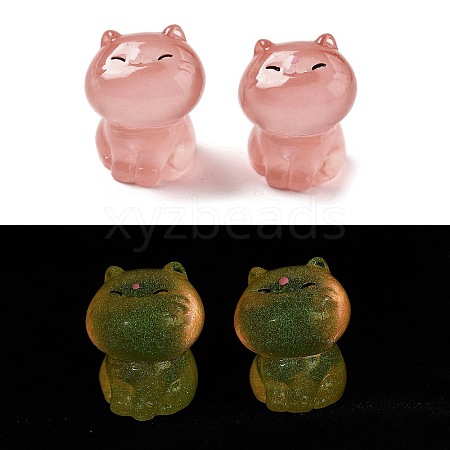 Luminous Resin Cute Little Cat Ornaments RESI-R459-01B-1