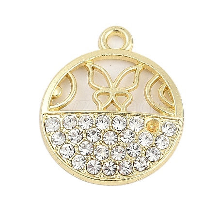 Alloy Micro Pave Rhinestone Pendants FIND-K020-18G-1