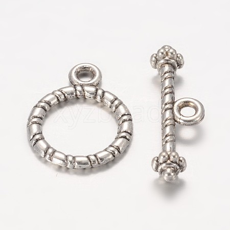 Tibetan Style Alloy Toggle Clasps X-LF0717Y-1