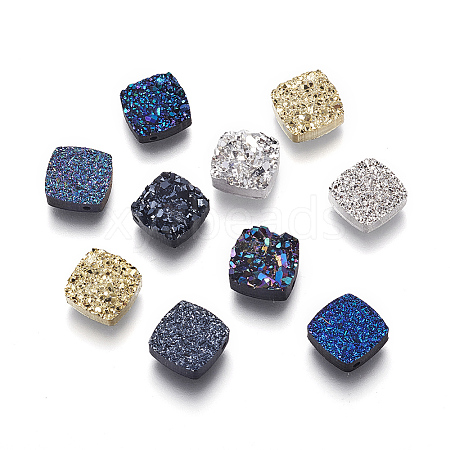 Imitation Druzy Gemstone Resin Beads X-RESI-L026-K-1