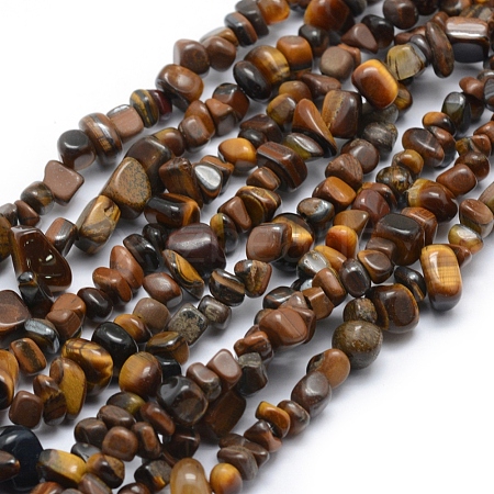 Natural Tiger Eye Beads Strands X-G-P332-45-1