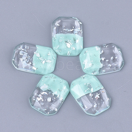 Two Tone Resin Cabochons X-CRES-T014-06D-1