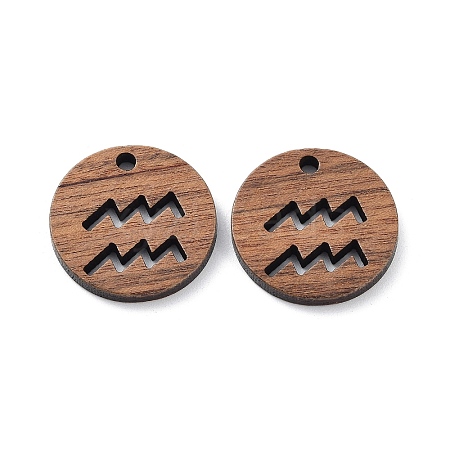 Walnut Wood Laser Cut Pendants WOOD-Q051-06H-1