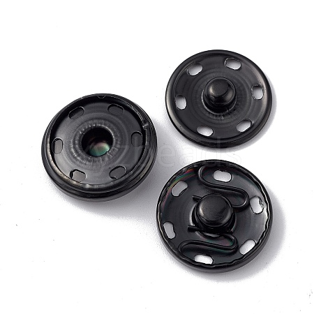 202 Stainless Steel Snap Buttons BUTT-I017-01D-EB-1