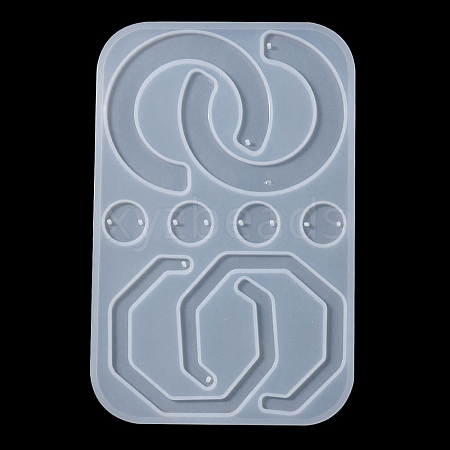 Geometry Pendant & Links Silicone Molds DIY-YW0006-73-1