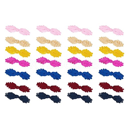 28sets 7 color Handmade Chinese Frogs Knots Buttons Sets BUTT-NB0001-38-1-1