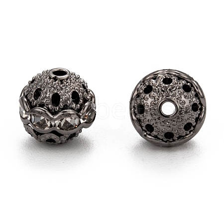 Brass Rhinestone Beads RB-H041-12-1