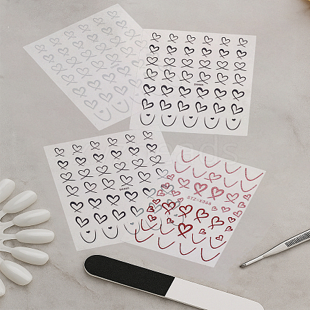 3Sheets 3 Colors Plastic Stickers MRMJ-LP0002-07-1