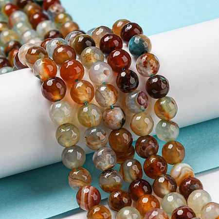 Natural Agate Beads Strands G-C082-A01-19-1