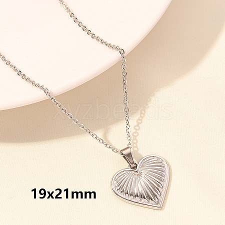 Stainless Steel Heart-Shaped Necklace Jewelry Luxury DIY Accessories Vacuum Plating ZC7092-7-1