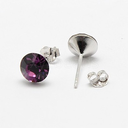 Austrian Crystal Stud Earrings SWARJ-D467-204-1