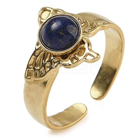 Natural Lapis Lazuli Finger Rings RJEW-U027-05G-07-1